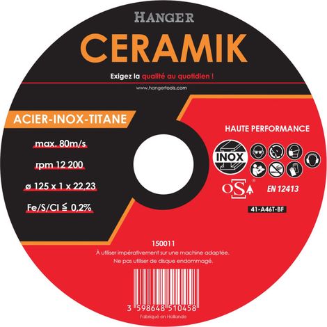 Disco de corte CERAMIK Hanger 125 mm 1 mm