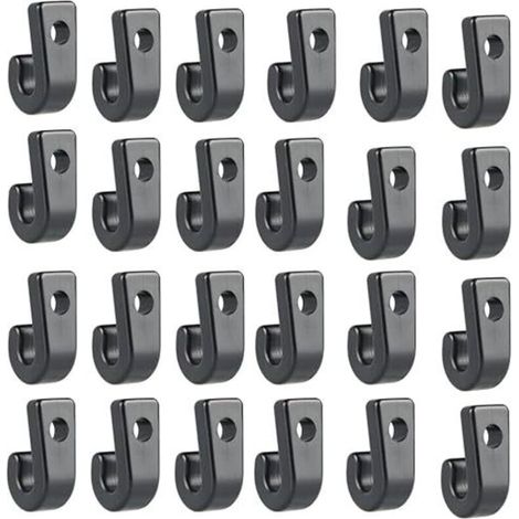 50 pcs Kayak J Crochet Noir Durable En Plastique Kayak Arrimage Crochet, J Crochet pour Kayak Bungee Longe Canoë Bateau Paddleboard Yacht Canoë Aviron (1/4)