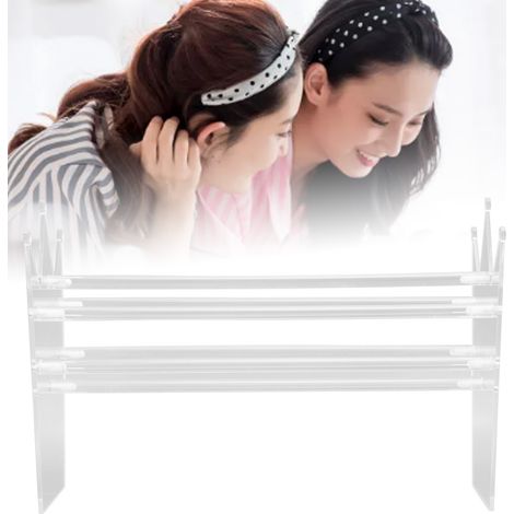 Transparenter Acryl-Haarbandhalter mit Organizer für 40 Haarbänder – Haaraccessoires-Geschenk für Frauen und Teenager-Mädchen (1/5)