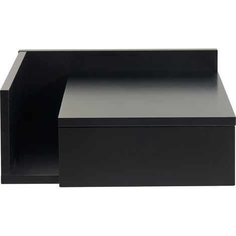 Comodino pensile nero con cassetto NASTY
