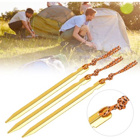 8 Piquets de Tente en Triangle en Aluminium pour Camping, Randonnée et Voyage (1/5)