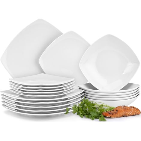 KONSIMO CARLINA Tafelservice 6 Pers 18-tlg Porzellan, weiß (1/5)