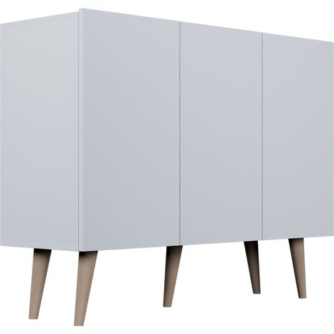 Buffet Toronto mit 3 Türen, Weiß, 120cm