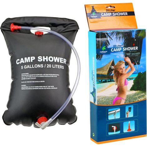 Ducha de camping de 20 litros con chorro de agua ajustable (1/5)