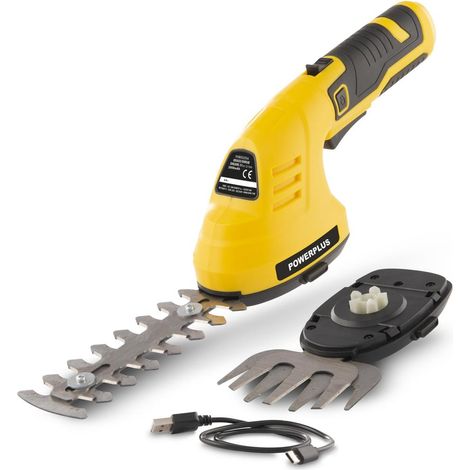 Powerplus Cisaille à Gazon Batterie POWXG2034 - Taille Haie sur Batterie de 8,0 V, Batterie et Chargeur Inclus, Outillage de Jardin (1/5)