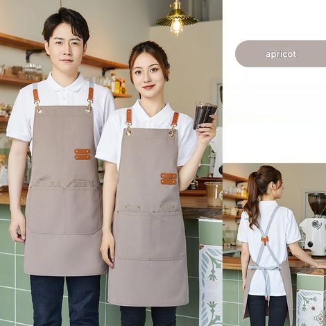 Grillschürze, Unisex-Küchenschürze, gekreuzte Rückenpartie, Unisex-Arbeitsschürze, wasserdichte Gartenschürze, DIY, individuell gestaltbar, Modell 10