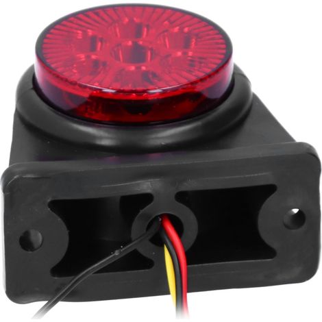 Feu de gabarit LED 12-24V bicolore rouge jaune, marquage latéral étanche IP65 universel pour auto camion remorque (1/5)