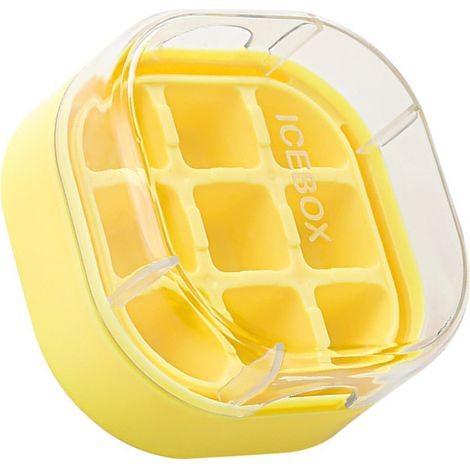 Diese flexible Eiswürfelform verfügt über 9 Eiswürfelfächer für eine einfache Eiswürfelherstellung und wird mit einem Aufbewahrungsdeckel geliefert, wodurch sie sich ideal für die Zubereitung von Cock