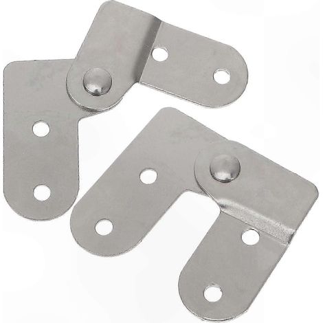 Charnières de rechange pour échelles de grenier et d'escalier - Lot de 2 charnières télescopiques argentées pour échelles d'ingénieur (1/4)