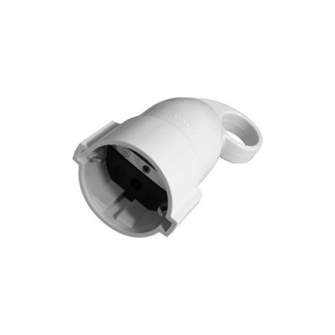 Spina Schuko A femmina per antenna A Finger Bianco 16a/250vac Dh 36.040/d/b