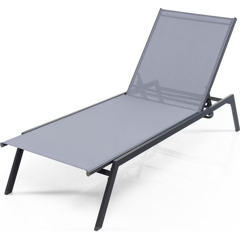 Transat d'extérieur réglable avec position à plat et tissu à séchage rapide (1/5)