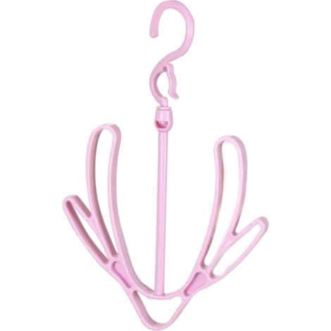 Support de Séchage à Chaussures Rotatif 360°, Anti-Vent et Empilable pour Chapeaux et Écharpes - Rose (1/2)