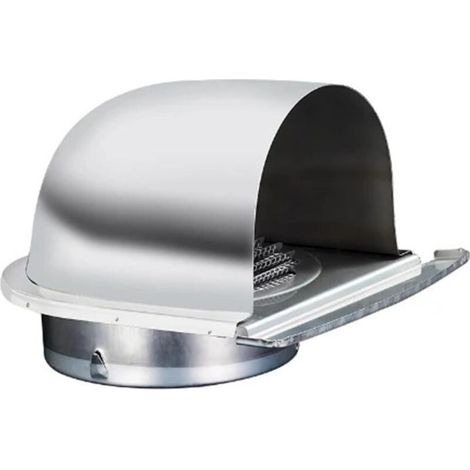 Chapeaux de cheminée/grilles de ventilation en acier inoxydable pour murs extérieurs, conduits et hottes de cuisine (100 mm). (1/3)