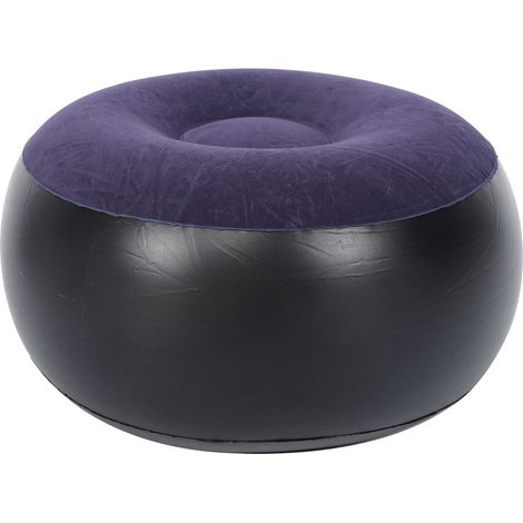 Chaise de camping portable gonflable, tabouret floqué avec repose-pieds pour la maison, le bureau et les voyages (1/5)