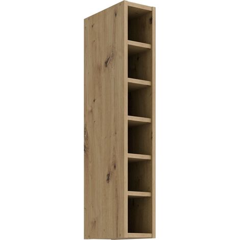Hängeschrank Regal 15 cm Eiche Artisan Küchenzeile Küchenblock Küche Stilo, Solano Landhaus Höhe 90 (1/3)