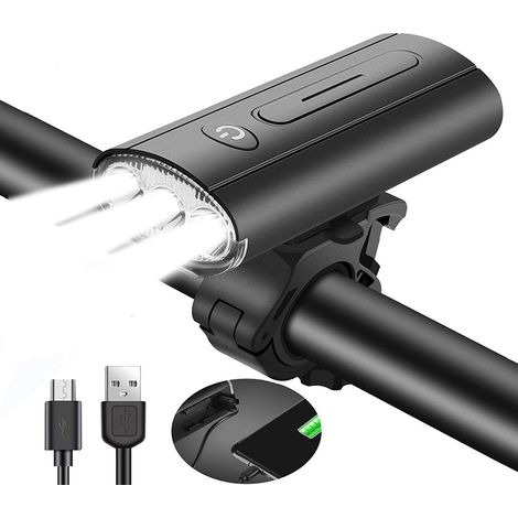 Lampe de vélo rechargeable USB, lampe torche, phare (1/3)