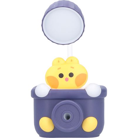 Lampe de bureau USB Chat à jingle avec appareil photo, porte-stylo, taille-crayon LED, lampe de bureau bleue (1/5)