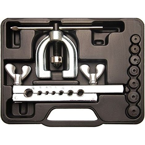 KRAFTMANN 3060 PRESSE À COLLETS DOUBLES, ARGENT/NOIR, SET DE 9 PIÈCES (1/10)