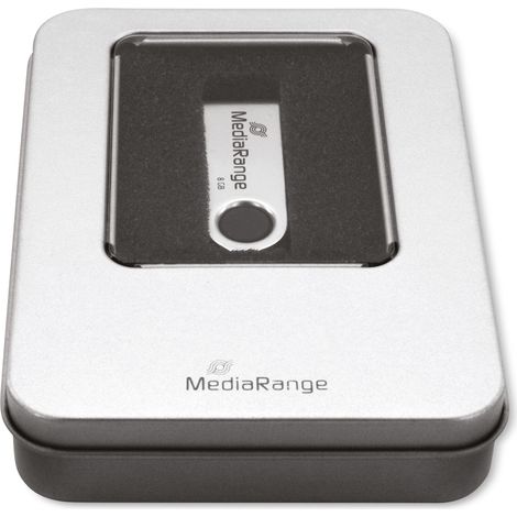 MEDIARANGE BOX901 - Aufbewahrungsbox - Silber - Rechteckig - Aluminium - Kunststoff - Einfarbig - Universal