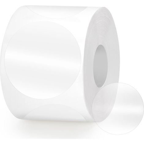 Étiquette ronde autocollante thermique imperméable à impression numérique pour gâteaux, transparente, ronde (1/5)