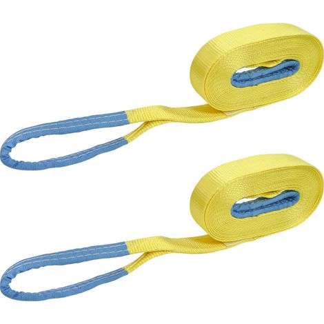 Lot de 2 sangles de traction 6 tonnes - 10m x 50mm