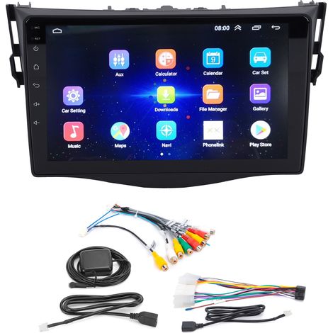 Lecteur multimédia GPS haute définition 9 pouces Navigator pour Android 10, remplacement pour RAV4 2007-2011 (1+16G) (1/3)