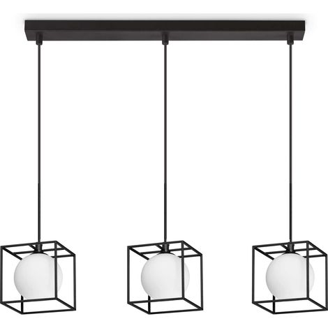 Lampadario A Sospensione Contemporaneo Lingotto Metallo Nero G9 4W 3000K Ip20 (1/2)