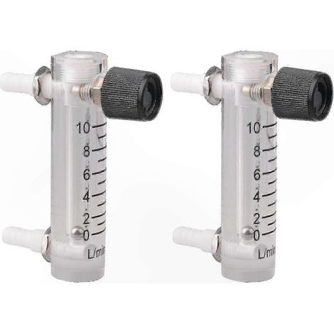 Outil de mesure de débit de précision, débitmètre à gaz en acrylique, plage 0-10 LPM, double emballage, convient aux applications de laboratoire et industrielles. (1/3)
