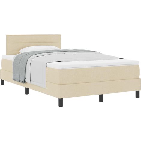 Maison Exclusive - Letto a molle con testiera Crema 120 x 200 cm Tessuto