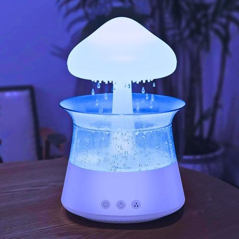 7-farbiger Luftbefeuchter „Regenwolke“ – Aromatherapie und Nano-Nebel – Ideal für Schlaf und Entspannung zu Hause oder im Büro
