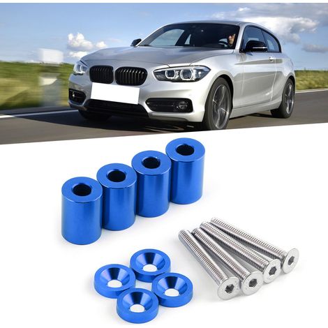 Kit de rehausseurs de capot en alliage d'aluminium, entretoises et vis de fixation pour aérations de capot, pièces modifiées pour voiture de course CarBlue (1/5)