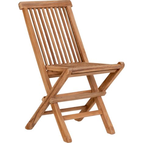 Lot de 2 chaises de jardin en teck pour enfant (1/4)