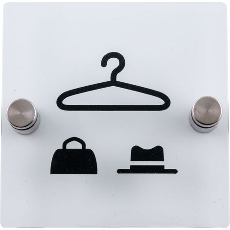 Plaque de porte transparente - Vestiaires - 4386126 (1/3)
