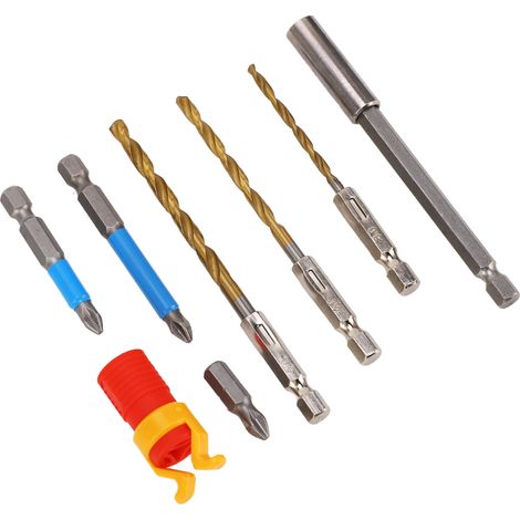 Lot mèches torsadées et tournevis cruciformes aimantées anti-glisse acier alliage S2 pour réparation entretien électricien (1/5)