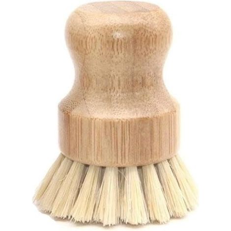 Brosse de cuisine, bois/sisal, pour évier, cuisine et poêles (1/5)