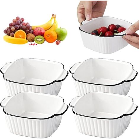 Ceramic Baking Dishes Ceramic Oven Dish Square Baking Dish Lasagna Casserole Tapas Pies Oven Microwave (1/5)