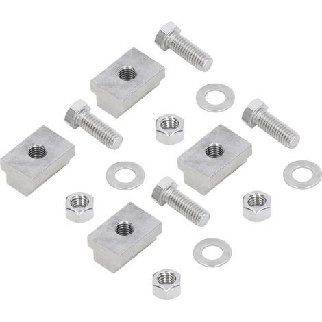 Kit de 4 vis et écrous à rainure en T pour rails de lit, 3/8 po-16, en acier inoxydable, de remplacement pour camionnettes Tacoma et Tundra. (1/5)