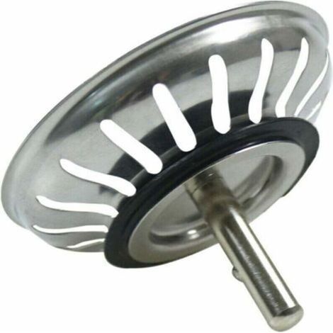 Panier pour bonde d'évier de cuisine, 80 mm – crépine universelle en acier inoxydable, fermeture à charnière, – lavable au lave-vaisselle, ne se bouche pas et ne déborde pas (1/4)