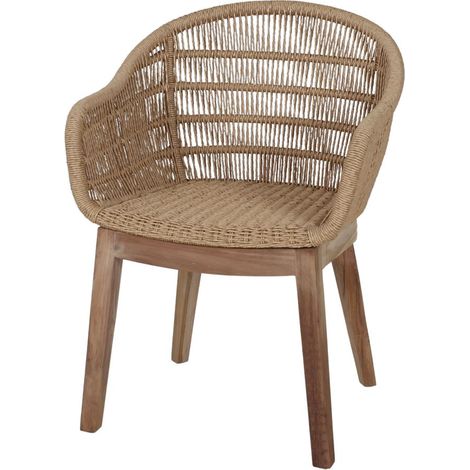 AUTRES Chaise en bois et corde synthétique avec un style méditerranéen - modèle 024 - naturel (1/4)