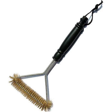 Filiyano-Brosse à barbecue à trois faces - Brosse de nettoyage pour barbecue avec poils en acier durable et design ergonomique (1/5)