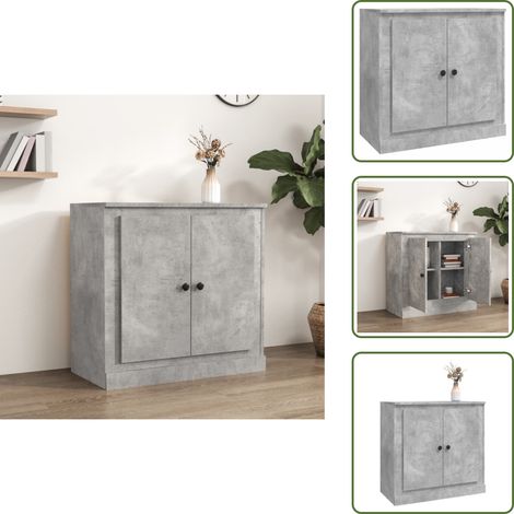 Sideboard Betongrau 70x35,5x67,5 cm Holzwerkstoff - Sideboard - Wohnzimmermöbel - Holzmöbel - Grau - Regal (1/5)