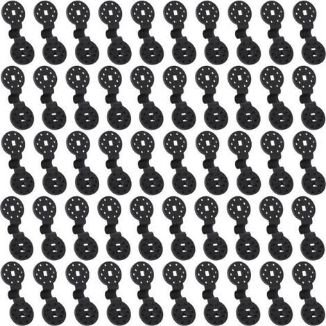 Shade Cloth Fixing Clips - Black - Pack of 50