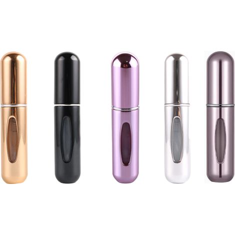 5ml flacon atomiseur rechargeable 5 pièces, portable et coloré, pulvérisation lisse, contenant à parfum pour voyage (1/5)