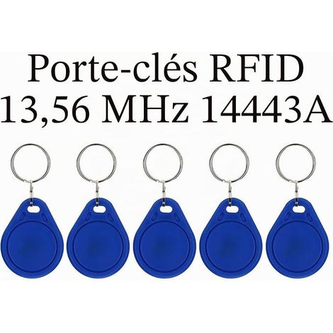 RFID Chips 13.56MHz 1K Key Chain Token NFC Tag Proximity Transponder Smart IC Access Control Card Blue (1/4)