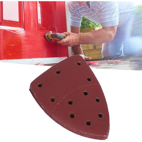 60 Stück Maus-Schleifpapier, separate Handschleifpapierblätter, 140 x 140 x 100 mm, 11 Löcher, Körnung 240 (1/5)