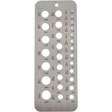 Jauges métriques de perçage en acier inoxydable 1-13 mm Outil de mesure pour écrous métriques, boulons et filetages (1/5)