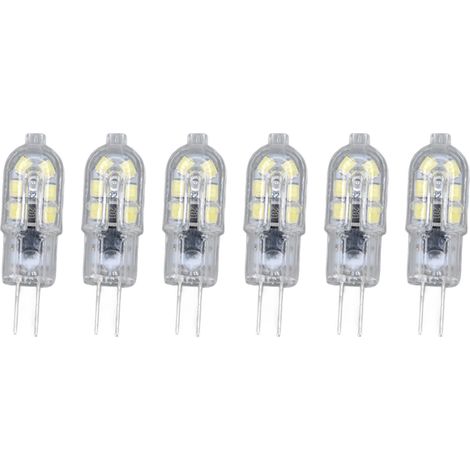 Lot de 10 ampoules LED G4 2835, transparentes, alimentation secteur 220 V CA, pour camping-car, éclairage de meubles, éclairage extérieur, lumière blanche 6500 K (1/5)