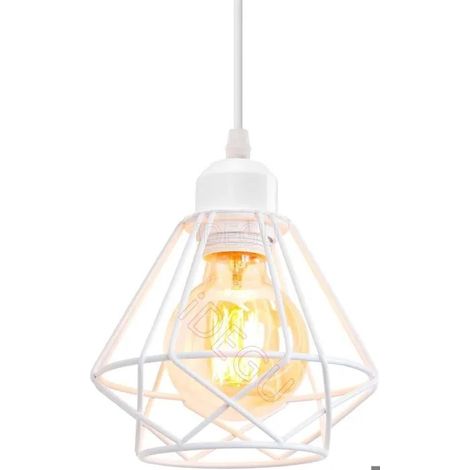 Moderne Suspension Luminaire Industriel,16cm Lustre Vintage en Métal E27 Éclairage de Plafond Design Cage Abat-jour Rétro (1/5)