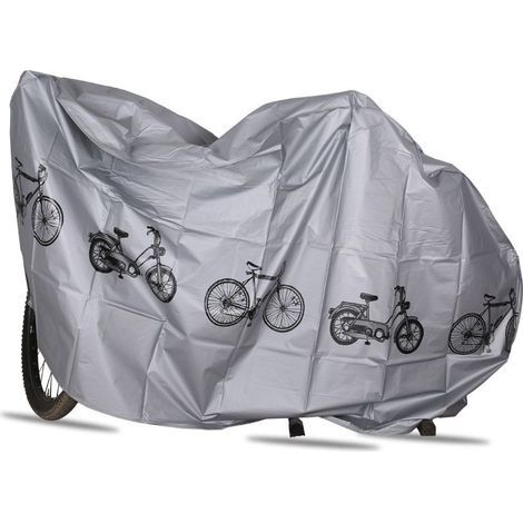 Housse bâche étanche couverture de protection Scooter Vélo Bicyclette Grise 210x110cm (1/4)