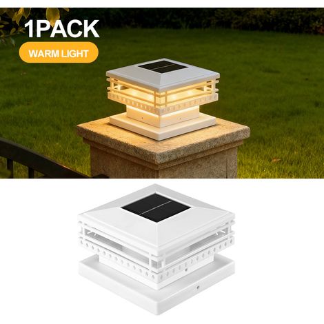 supports pour lampes solaires (pour poteaux et capuchons de poteaux) Blancqq (1/2)